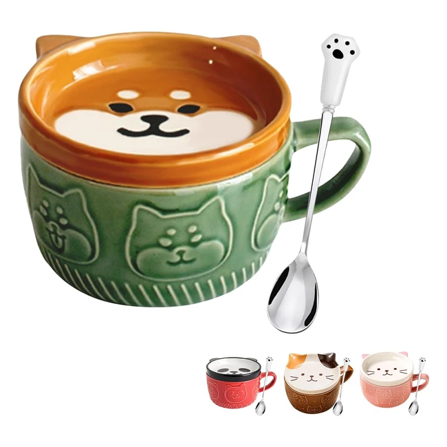 Tazza Kawaii con Coperchio Regalo Natale per Donne Ragazze Amiche - Bignosedeer #TazzaDaT