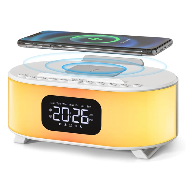 Réveil numérique avec station de charge 18W sans fil - JugendCX