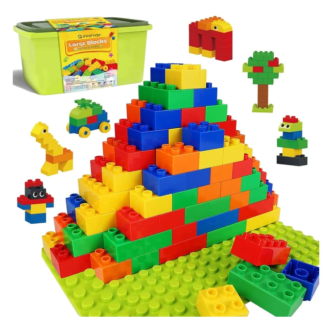 Gros Blocs de Construction pour Tout-Petits 2 Ans - 73 Blocs Colorés - Jouet Educatif ABS Non Toxique