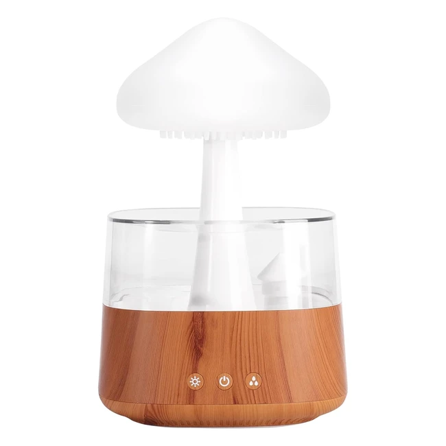 Humidificador Nube Lluvia LED 7 Colores Aromaterapia Aceites Esenciales