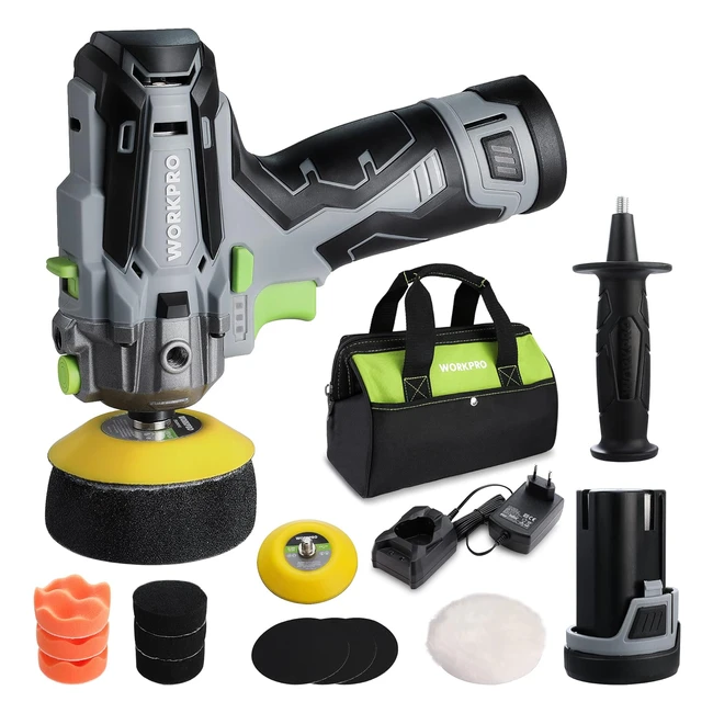 Mini Polisseuse Sans Fil 12V 75mm Kit Voiture 2 Batteries 20Ah