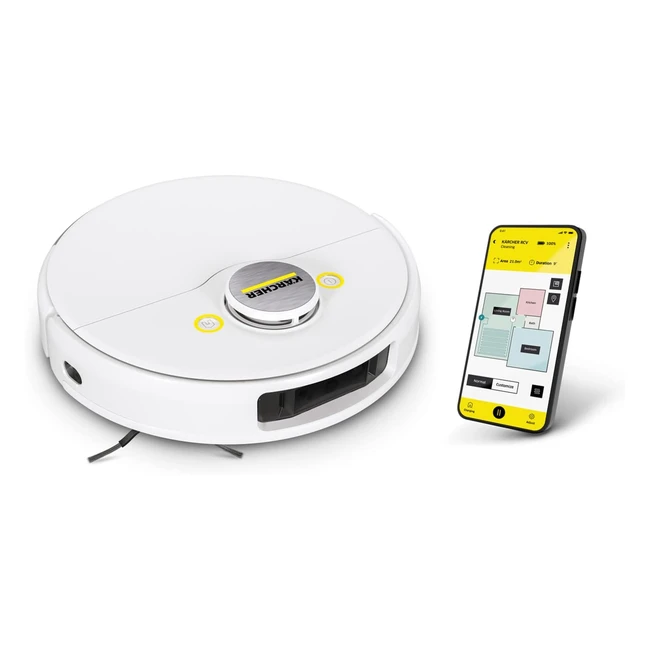 Robot Aspirador Kärcher RCV 5 App Navegación LIDAR Láser Dual e IA 5000 Pa Autonomía 120 min