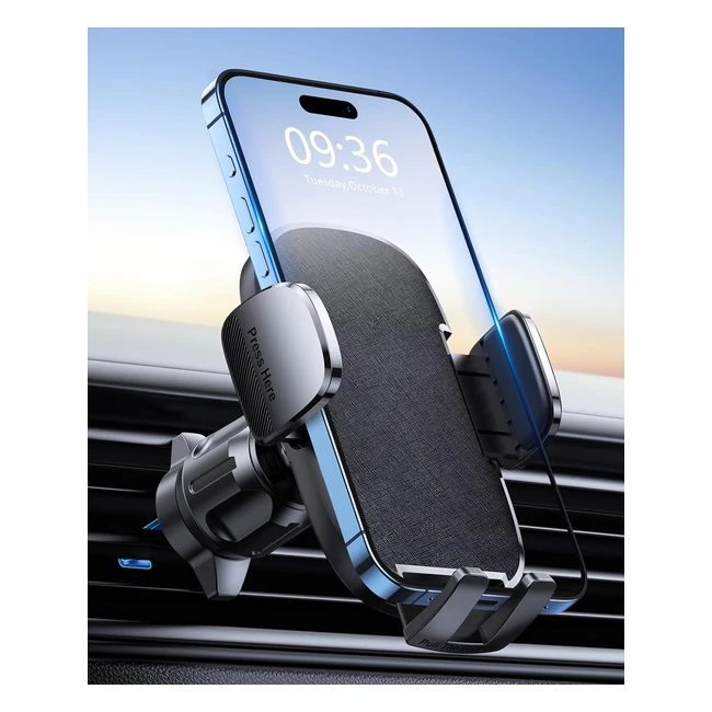 Support téléphone voiture Eoiwuy crochet métallique amélioré grille aération 360° compatible iPhone Galaxy