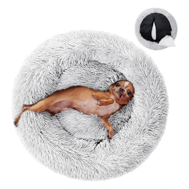 Cuccia Cane Interno Taglia Media Grigio Chiaro Lavabile Morbida Cuscino Grande S70cm