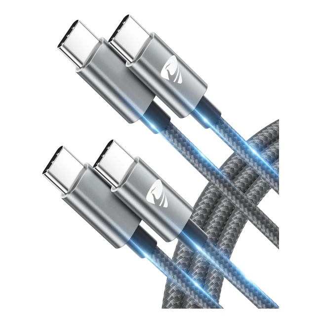 Fast Charging USB C to USB C Cable 2m 2Pack 60W Type C to Type C Charger for iPhone 15 Pro Max MacBook AirPro iPad ProAir Samsung Galaxy S23S22S21 Google Pixel 87 Switch