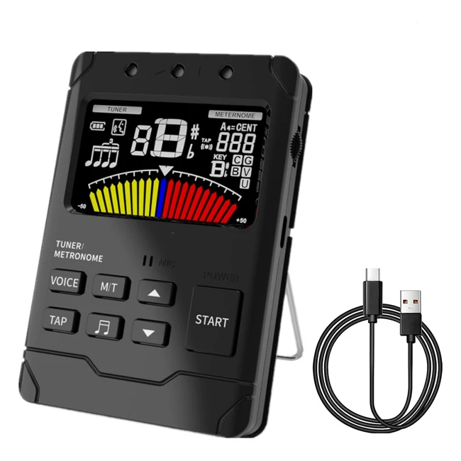 Métronome Numérique et Accordeur Précis Portable - Guitare, Clarinette, Saxophone - Réf.1234