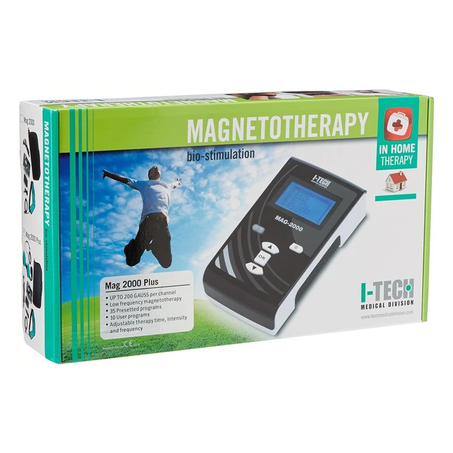 Magnetoterapia Domiciliare e Professionale - iAcer Mag 2000 Plus - 2 Canali da 200 Gauss - 35 Programmi