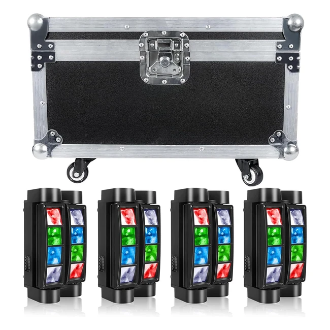 4pcs Lyre LED Lumire de Scne 8x10W RGBW DMX512 - Idal pour DJ Disco Lumire