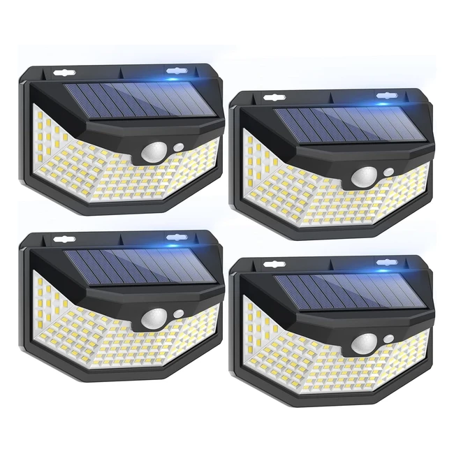 Lampada Solare Esterno IP67 Sensore Movimento Luce LED Giardino 115LED3