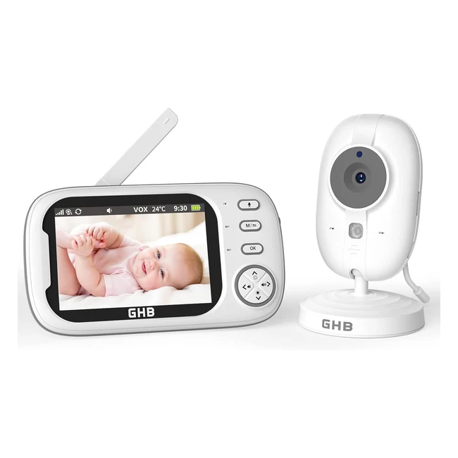 Camara Vigilancia Bebe GHB LCD 35 720p Bateria 2000mAh Visión Nocturna