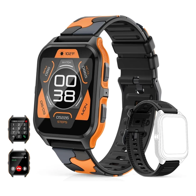 Smartwatch Migoufit Uomo Donna Militare HD 183 Fitness Tracker 100 Modalità Sport