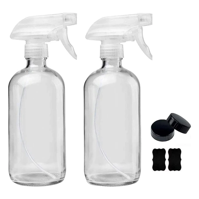 Vaporizador Afufu en Botella de Cristal 500ml x2 - Prueba de Fugas, Reutilizable, Orgánico