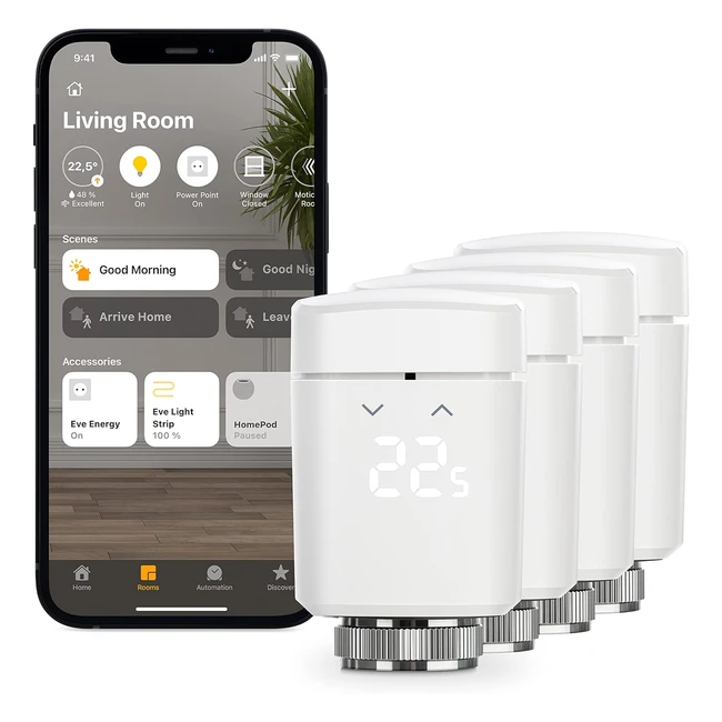 Eve Thermo Smart Heizkörperthermostat LED Display - Automatische Heizungssteuerung