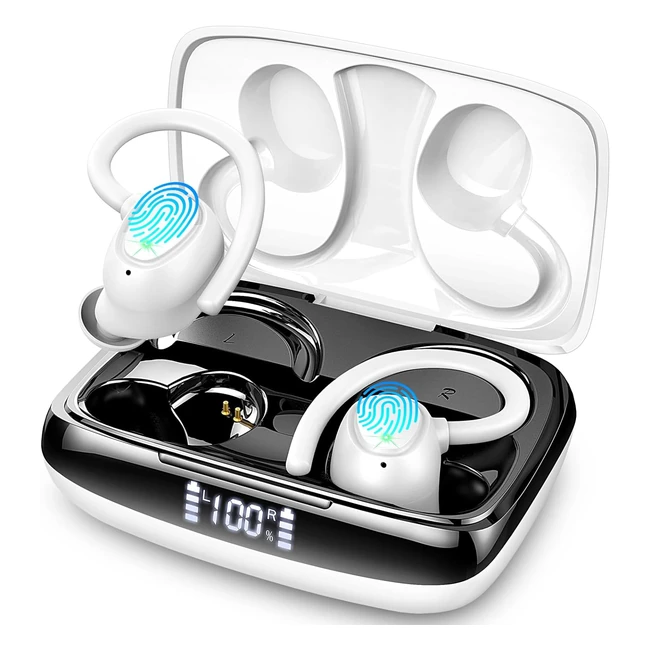 Ecouteurs Bluetooth 53 Sport HD Enc Anti-bruit Mics 48h - Casque Bluetooth Hifi Son Stro IP7 Etanche