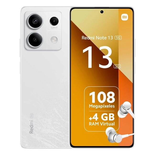 Xiaomi Redmi Note 13 5G 8256GB Fotocamera 108 MP Schermo 667 Bianco