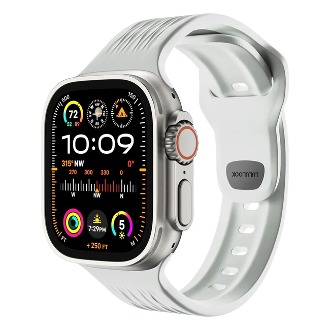Correa Pulsera Lululook para Apple Watch Ultra 2 49mm 45mm 44mm 42mm FKM Caucho Fluoroelástico Sport - Ref. 12345