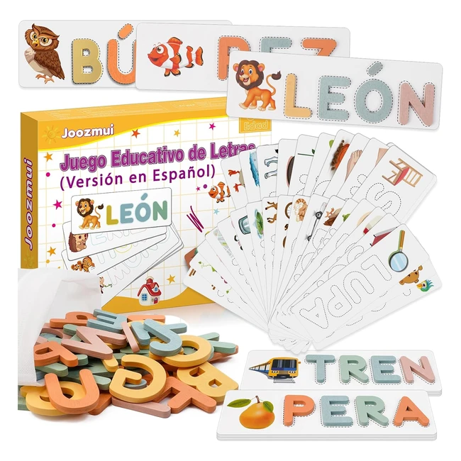 Juego Educativo Letras Montessori - Aprender a Leer - Nios 3-8 Aos - Scrabble Espaol