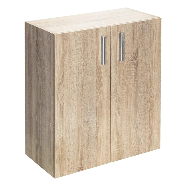 Deuba Mehrzweckschrank Vela 77x60x30 cm 2 Türen 2 Fächer 150 kg belastbar