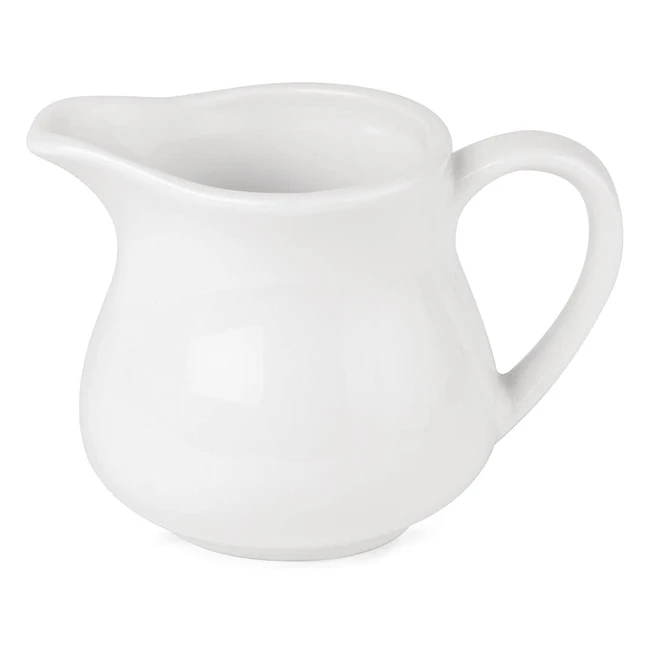 Olympia Athena White Milk Jugs 170ml Pack of 4 - Chip Resistant Porcelain