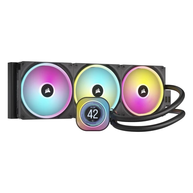 Corsair iCUE Link H170i - Refroidisseur CPU liquide 420mm AIO - Ventilateurs QX140 RGB - Ecran LCD IPS 21