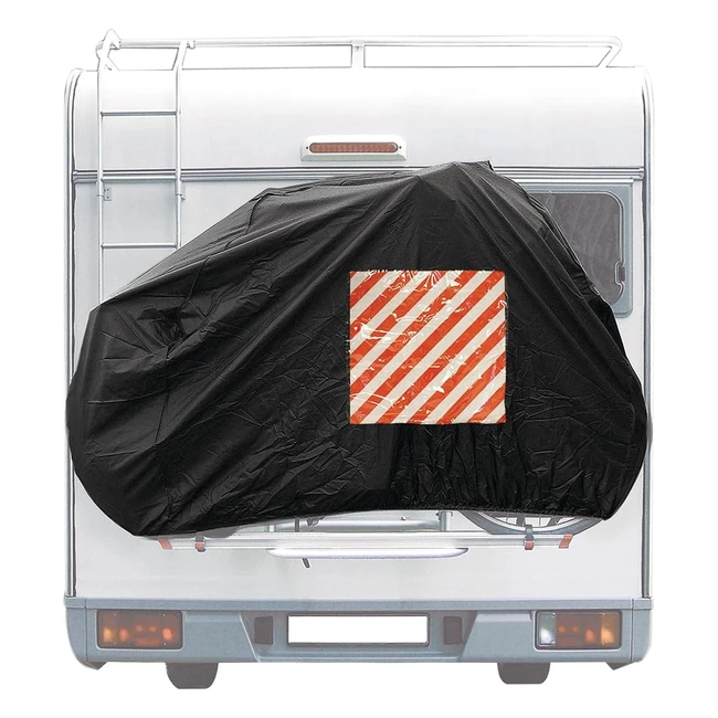 Copribicicletta CarTrend 10162 - Protezione Posteriore - Nylon Resistente - Accessori Campeggio Roulotte - 2 Biciclette