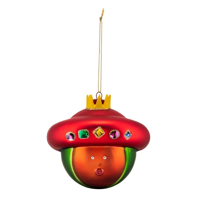 Bola Navidad Alessi AMJ13-10 Diseño Árbol Magus Balthazar Vidrio Soplado Rojo
