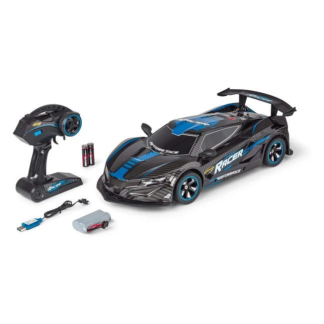 Carson 500404250 110 Night Racer 20 24GHz 100 RTR Blau RC Auto LED inkl. Batterien