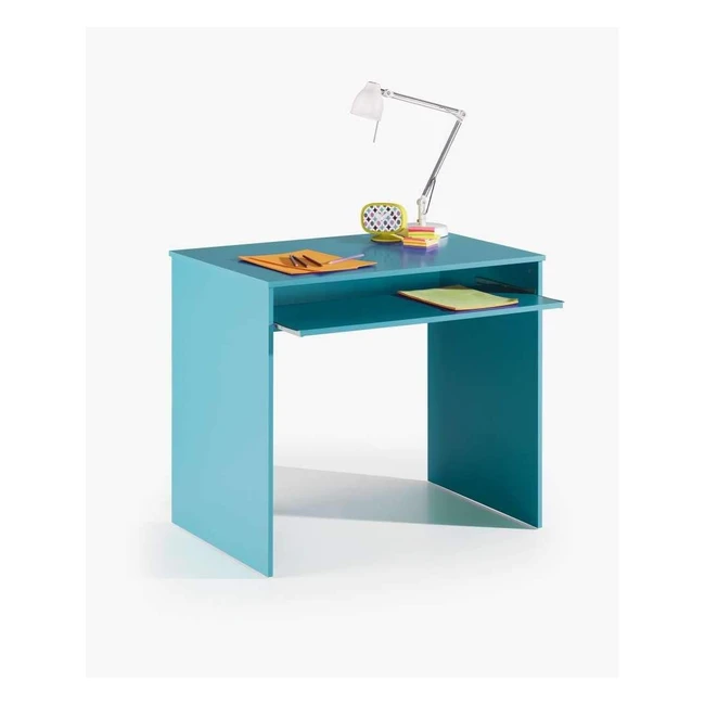 Bureau pour ordinateur extensible 90 x 79 x 54 cm bleu - HabitDesign 002314A