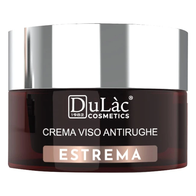 Crema Viso Antiage Estrema Dulac Cosmetics - Acido Ialuronico, Peptidi, Vitamina C - Rimpolpante e Rassodante