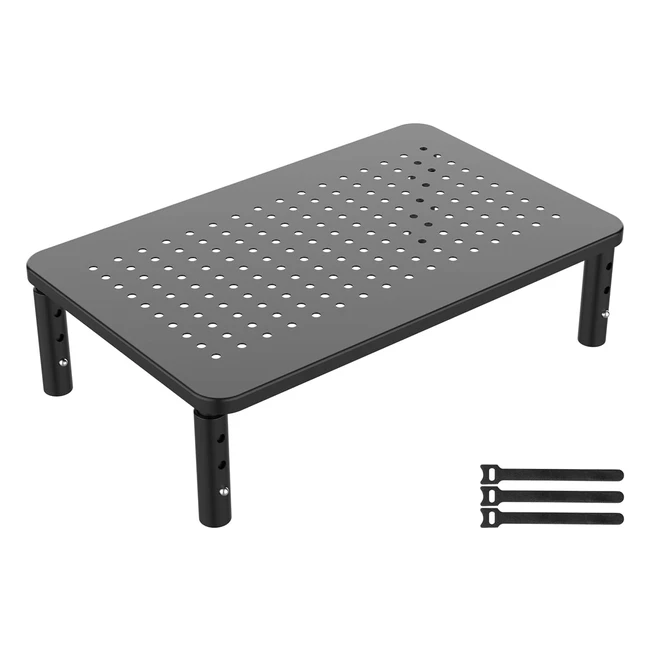 Grifema GB1051 Rialzo Monitor Metallo Ergonomico Regolabile 20kg Nero