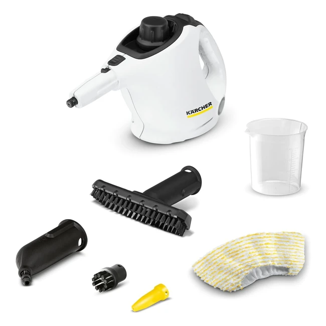 Kärcher SC 1 Dampfreiniger 3 bar 1200 W 20 m Tank 200 ml Handdüse Powerdüse Mikrofaserbezug Rundbürste