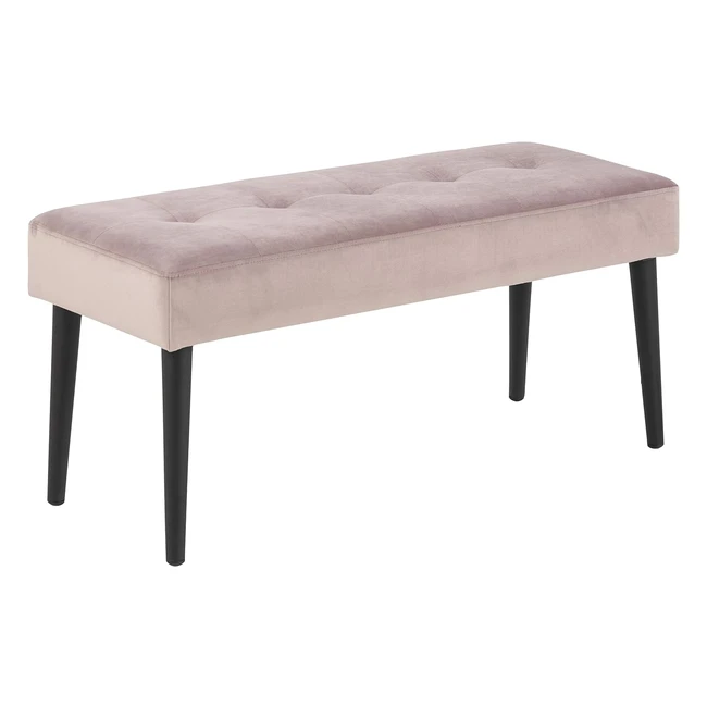 Panca Gloria AC Design H 45 x L 95 x P 38 Rosanero Velluto-Metallo