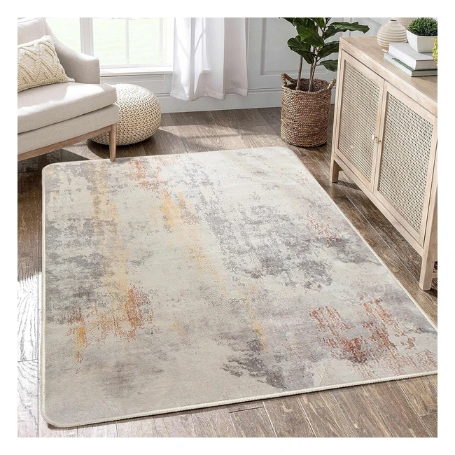 Tappeto Salotto Pelo Corto Antiscivolo 160x200 cm Grigio - Morbido e Confortevole