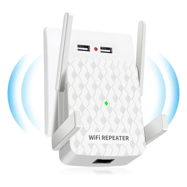 Repetidor WiFi 2024 Nuevo 300 Mbps Amplificador Ethernet Cobertura 200m