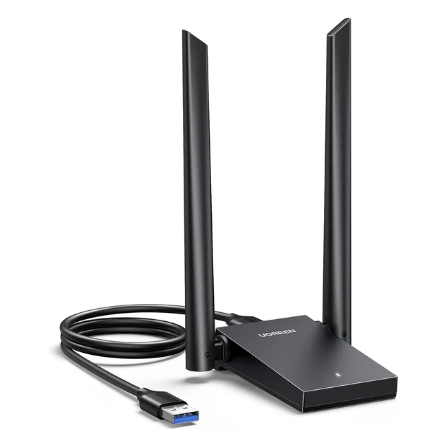 UGREEN WiFi Dongle AX1800 Dual Band USB 3.0 Wireless Adapter for PC Laptop - Low Latency Gaming