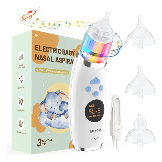 Aspirador Nasal Eléctrico Recargable Taikoul IPX6 - 5 Modos de Succión