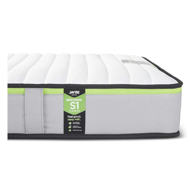 Jaybe Benchmark S1 Comfort Eco Friendly Mattress Foam Free Double - Firm Deep eSpring Core
