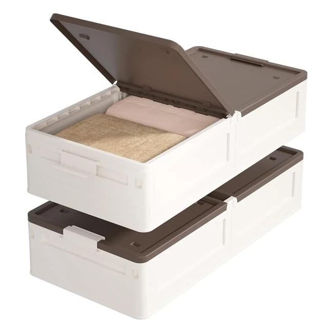 Boite rangement sous lit 507L - Haixin - Pliable et empilable - Avec roues