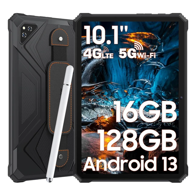 Tableta Blackview Active 6 10 pulgadas 128GB 4G LTE 5G WiFi Android 13 13000mAh Cámara 13MP 16MP GPS Doble