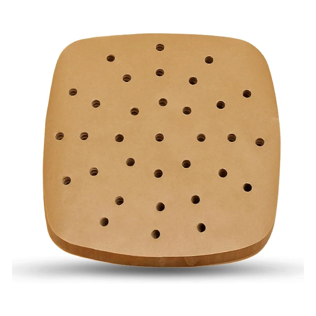 Papier cuisson air fryer 100 pces 23x23cm - Matériau écologique et antiadhésif