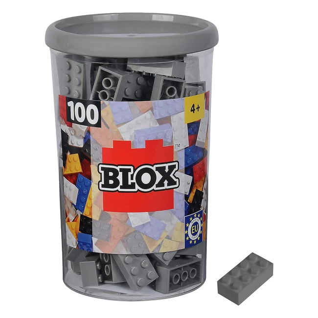 Lot de 100 blocs de construction Simba Blox gris pour enfants partir de 3 ans 8 briques haute qualit