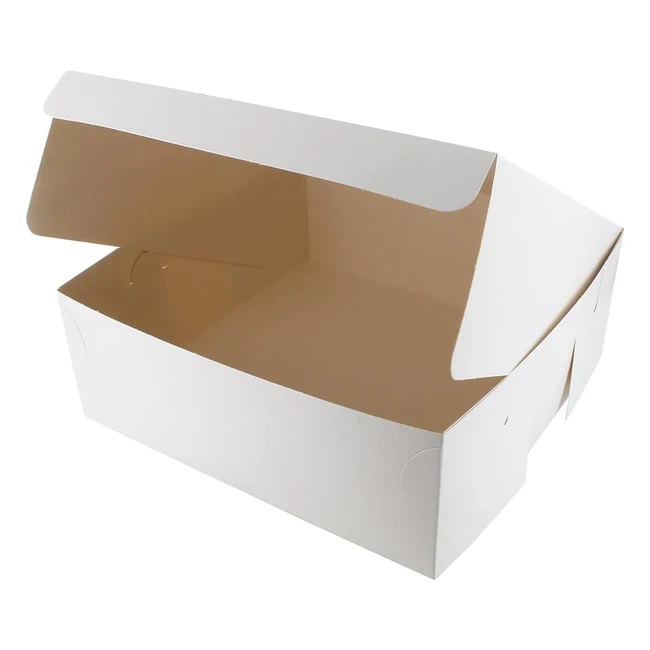 Culpitt Bakery Box 8x8 White - Cake Cookies Sandwiches Pastries - 10 Pack