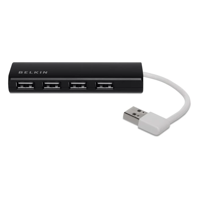 Belkin F4U042BT USB 2.0 Hub 14 Slim Passiv Schwarz - Schnelle Datenübertragung
