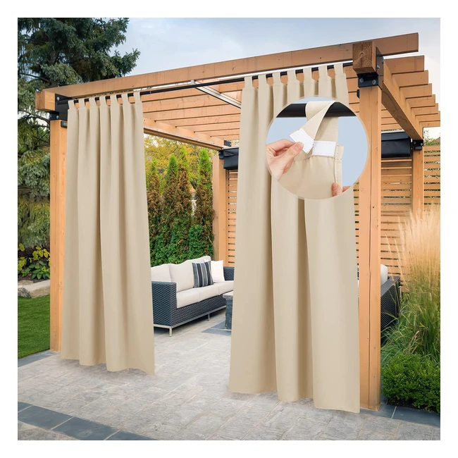 Pony Dance Tenda da Sole Esterno 2 Pezzi 132x213 cm Impermeabile Oscurante Idrorepellente Beige
