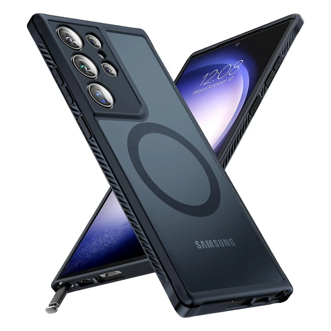 Tocol 3-in-1 Samsung S23 Ultra Case for Magsafe | Military Grade Drop Protection | 2 Pack Screen Protector