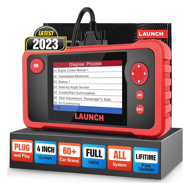 Lanzamiento CRP123 V20 Plus 2024 Sistema Completo OBDI/OBDII Escáner Motor/ABS/SRS/ESS/Tablero/TPMS/AT Lector de Códigos Maquina Diagnóstico Coche