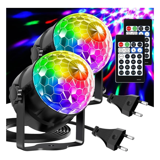 Bola Discoteca Gobikey RGBP 15 Efectos Luz 360 Control Musica Remoto 2m Cable