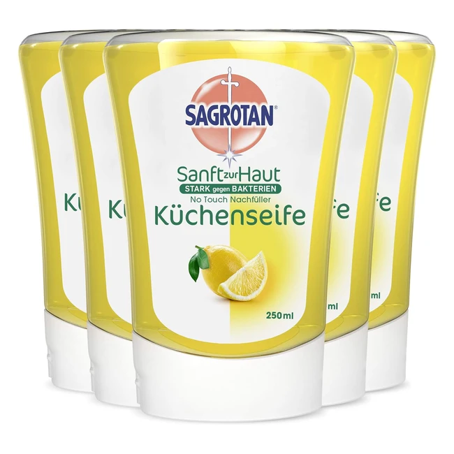 Recambio Jabón de Cocina NoTouch Citrus Sagrotan 5x250ml Antibacteriano