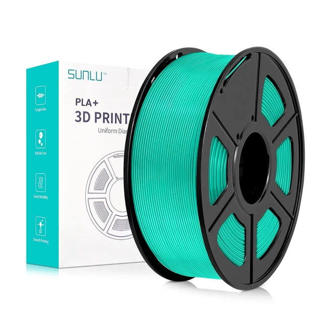 Sunlu PLA Filament 175 mm - Starke PLA Filament 175 1 kg - Gute Haftung - 002 mm - 1 kg - Mintgrün