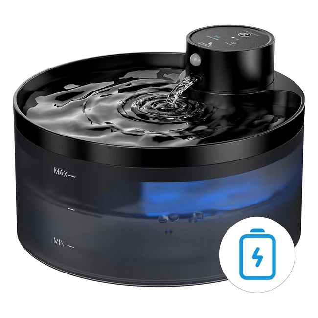 Fuente para Gatos sin Cable 32L Bebedero Gatos con Sensor de Movimiento 4200mAh Capacidad Recargable Batería Filtración Profunda Funcionamiento Silencioso Sin BPA